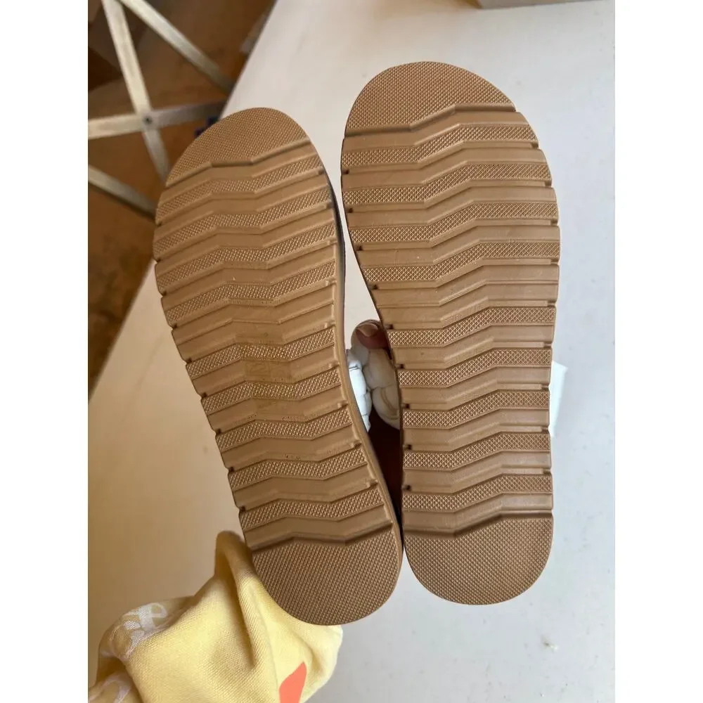 NWT MaxMuxun White braided sandal Size‎ 9
